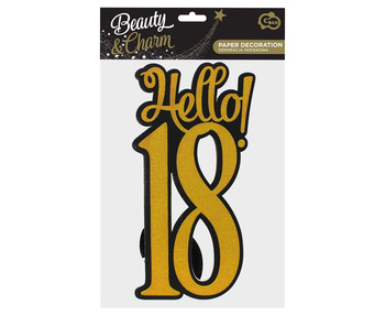 Dekoracja papierowa na 18 URODZINY stojąca