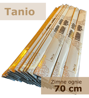 ZESTAW 150szt + 6szt gratis ZIMNE OGNIE ŚLUBNE 150szt 70cm