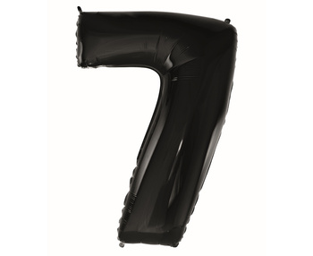 Balon foliowy CYFRA 7,  czarna - 86 cm