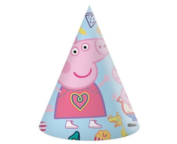 CZAPECZKI PAPIEROWE ŚWINKA PEPPA, 6 SZT