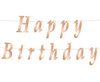 Girlanda B&C Happy Birthday, DIY, metaliczna różowo-złota, 11x200 cm