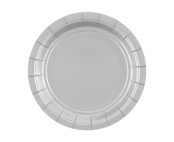 Talerzyki papierowe srebrne, 18cm - 20 szt.