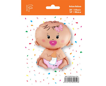 Balon foliowy 24" FX - "Bobas Dziewczynka", pakowany