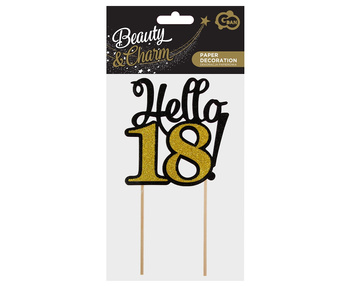 TOPPER na tort 18 URODZINY