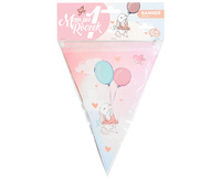 Baner URODZINOWY NA ROCZEK z króliczkiem – 11 flag, 326 cm