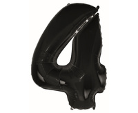 Balon foliowy CYFRA 4,  czarna -86 cm