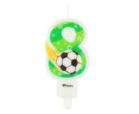 Świeczka cyfra 8 urodziny, z piłką