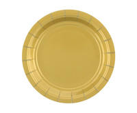 Talerzyki papierowe złote, 18cm - 20 szt.