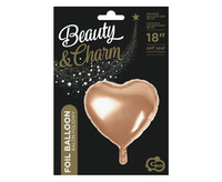 Balon foliowy SERCE, różowo-złote, 18 cali