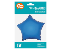 Balon foliowy GWIAZDA, niebieska, 19 cali
