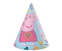 CZAPECZKI PAPIEROWE ŚWINKA PEPPA, 6 SZT