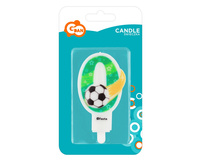 Świeczka cyfra 0 urodziny, z piłką